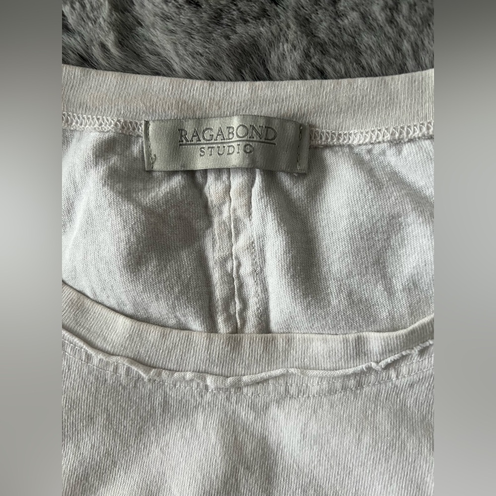 Free People X Ragabond Salty Shasta Tee Womens XSmall Oversized White - Picture 5 of 5